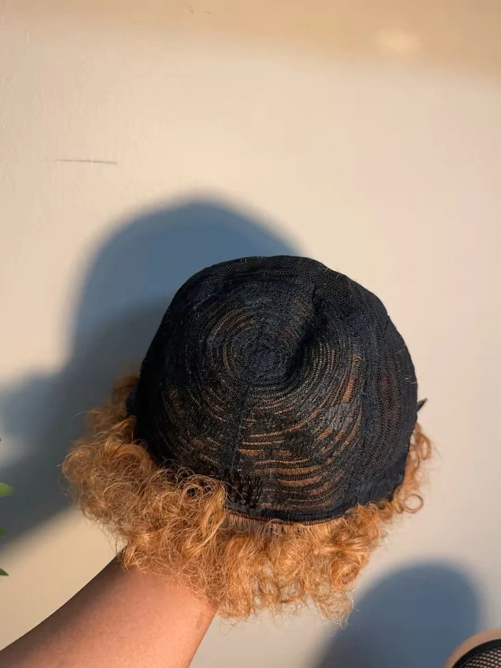 Short Curly Afro Wig in Light Brown - Women's Hair